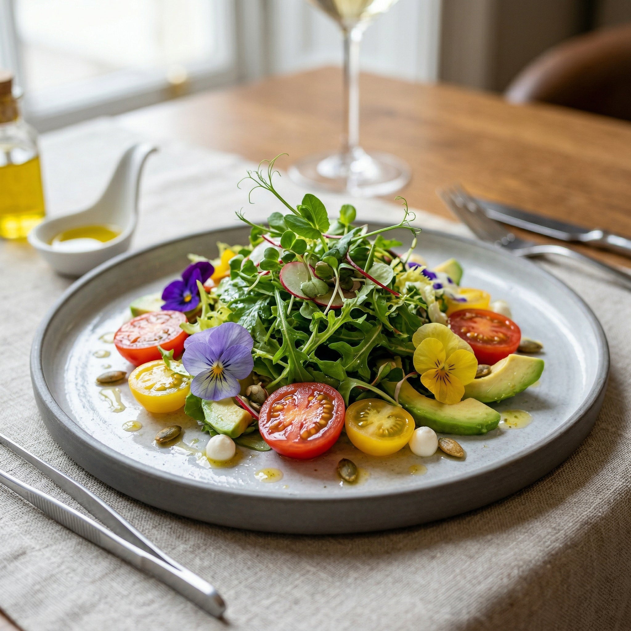 un plato de ensalada 