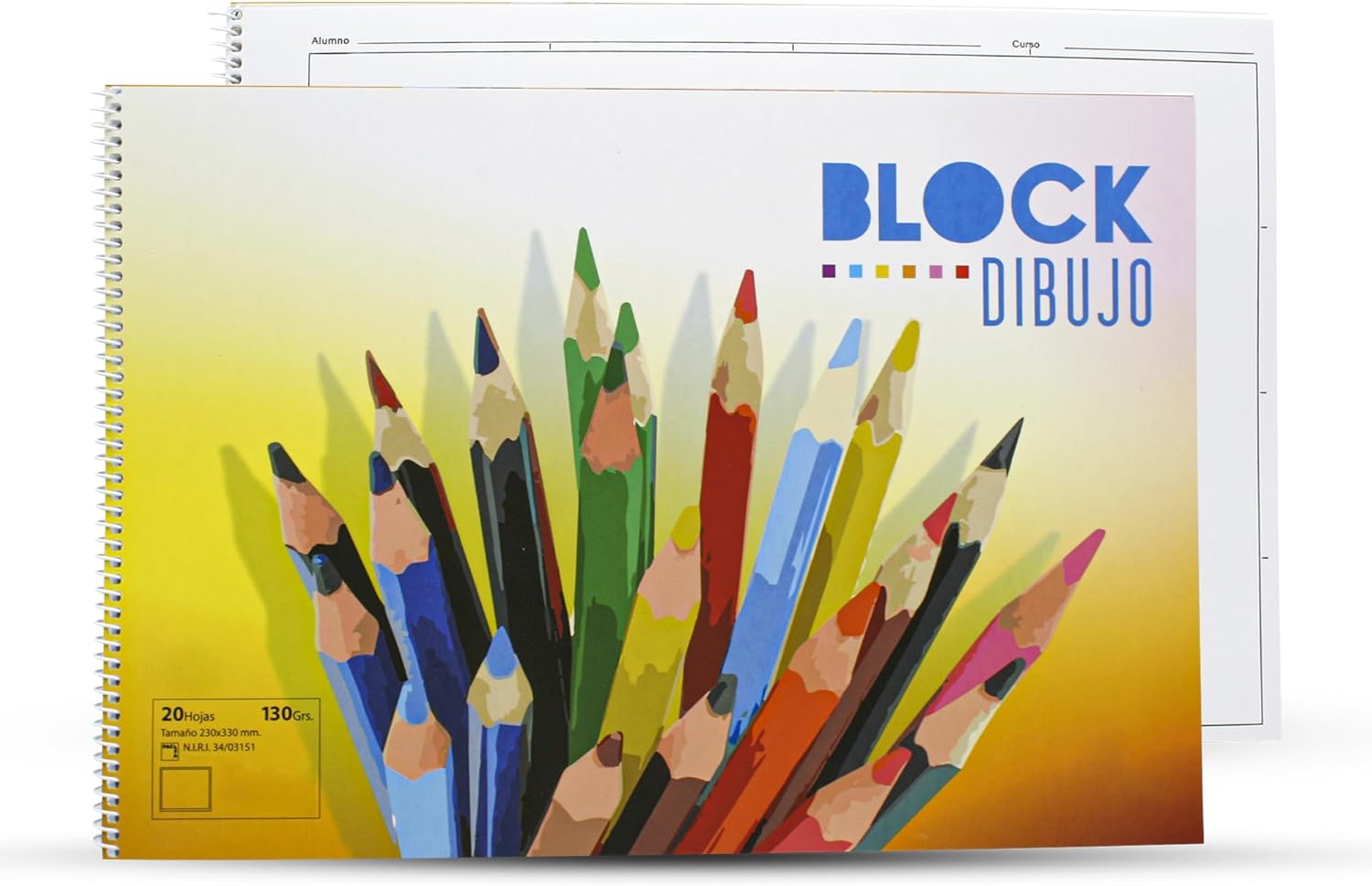 Bloc de dibujo A4 con margen