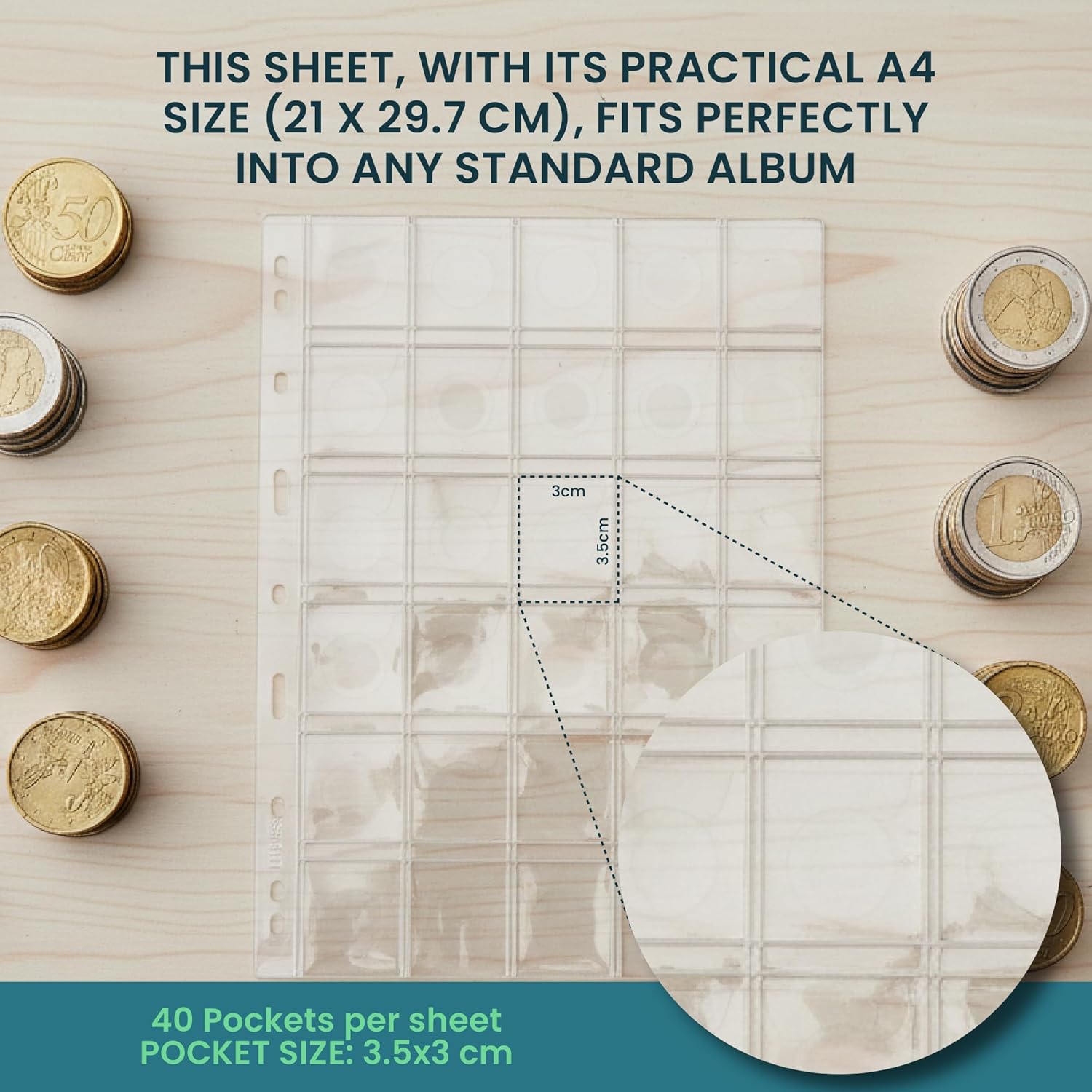 Hojas para álbum de monedas